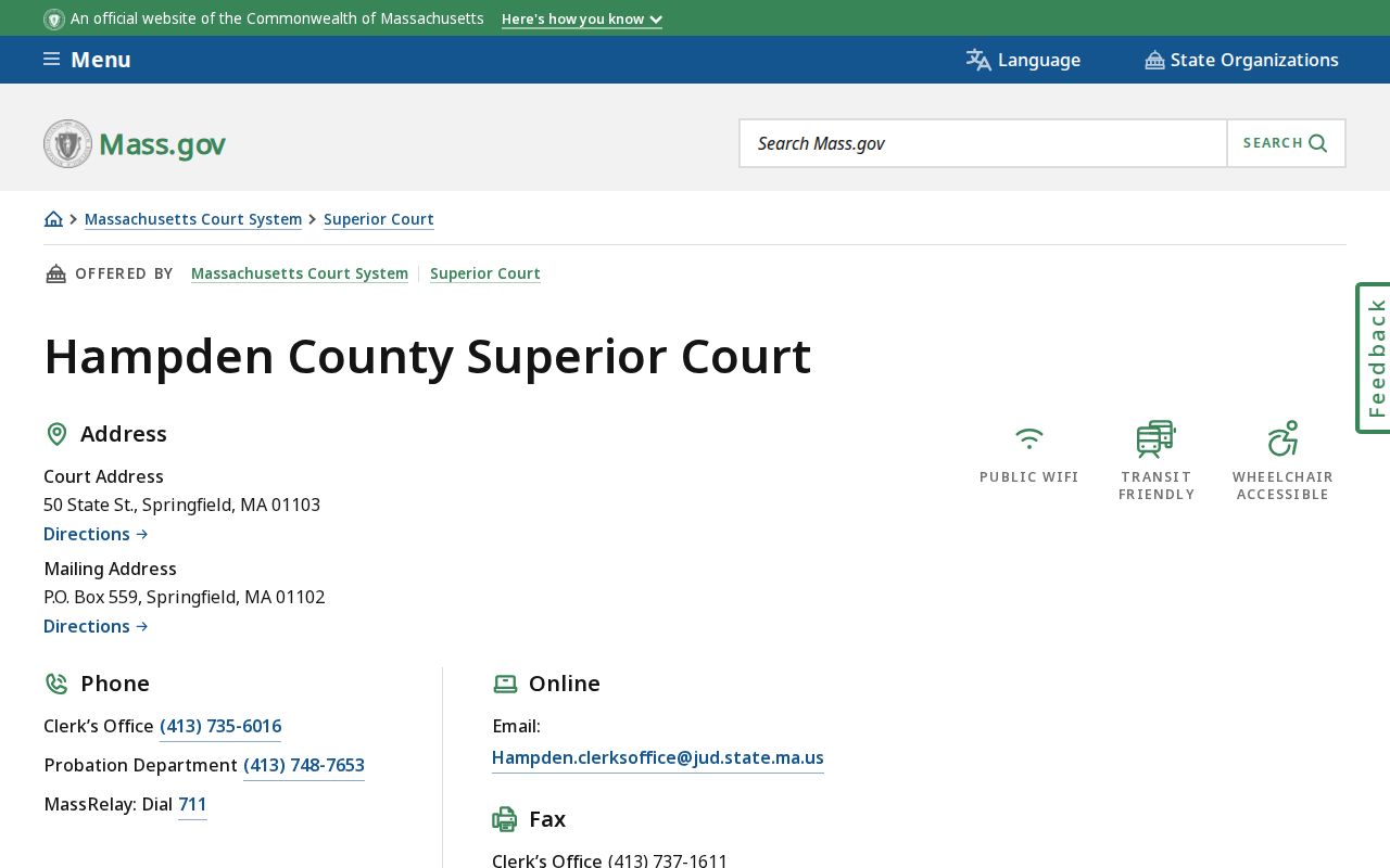 Hampden County Superior Court building where Hampden County warrant records are kept